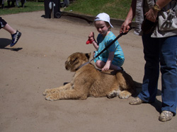 anais en leeuwenwelpje
